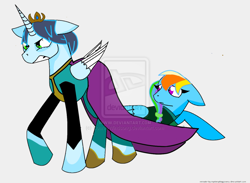 Size: 1024x748 | Tagged: safe, artist:soarin-windsong, rainbow dash, soarin', alicorn, pegasus, pony, frozen (movie), watermark