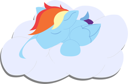 Size: 888x582 | Tagged: safe, artist:cassidypeterson, derpibooru import, rainbow dash, pegasus, pony, cloud, simple background, solo, transparent background