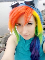 Size: 960x1280 | Tagged: safe, artist:ieatedyourpikachu, rainbow dash, human, cosplay, irl, irl human, photo