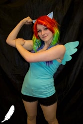 Size: 475x712 | Tagged: safe, rainbow dash, human, cosplay, irl, irl human, photo