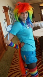 Size: 540x960 | Tagged: safe, rainbow dash, human, cosplay, irl, irl human, photo