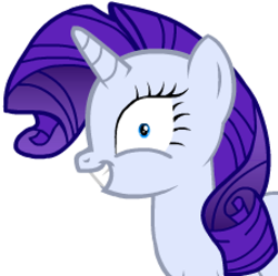 Size: 457x456 | Tagged: artist needed, safe, rarity, pony, unicorn, female, mare, pixelated, rapeface, simple background, solo, white background