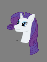 Size: 682x894 | Tagged: safe, artist:barbossa, rarity, pony, unicorn, bust, female, mare, portrait, profile, simple background, solo