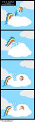 Size: 1200x4140 | Tagged: dead source, safe, artist:veggie55, derpibooru import, rainbow dash, pegasus, pony, absurd resolution, beep beep, cloud, comic, cute, female, mare, silly, silly pony, solo