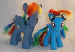 Size: 3017x2097 | Tagged: safe, artist:gryphyn-bloodheart, rainbow blaze, rainbow dash, pegasus, pony, brushable, custom, filly, filly rainbow dash, male, stallion, toy