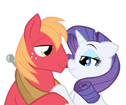 Size: 978x816 | Tagged: safe, artist:rustedrabbit, big macintosh, rarity, earth pony, pony, unicorn, boop, eye contact, female, looking at each other, male, mare, noseboop, nuzzling, rarimac, shipping, simple background, stallion, straight, transparent background