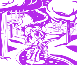 Size: 2000x1700 | Tagged: safe, artist:tess, rarity, pony, unicorn, boots, clothes, female, hat, mare, monochrome, night, saddle, scarf, shoes, snow, solo, tack, tree