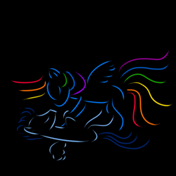 Size: 800x800 | Tagged: safe, artist:doodlesuovick, rainbow dash, soarin', pegasus, pony, female, male, minimalist, shipping, soarindash, straight