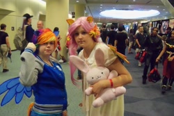 Size: 3648x2432 | Tagged: safe, fluttershy, rainbow dash, human, cosplay, irl, irl human, photo