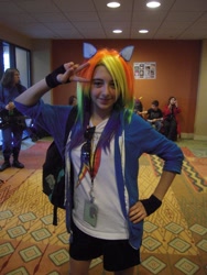 Size: 720x960 | Tagged: safe, artist:rainbowdash-swag, rainbow dash, human, cosplay, irl, irl human, photo