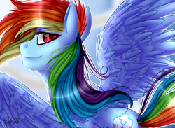 Size: 3389x2480 | Tagged: safe, artist:wolfchen999, derpibooru import, rainbow dash, pegasus, pony, female, mare, solo