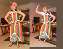 Size: 674x527 | Tagged: safe, artist:dreamhazer, rainbow dash, human, cosplay, irl, irl human, photo