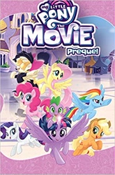 Size: 329x499 | Tagged: safe, derpibooru import, idw, applejack, fluttershy, pinkie pie, rainbow dash, rarity, songbird serenade, spike, twilight sparkle, twilight sparkle (alicorn), alicorn, dragon, earth pony, pegasus, pony, unicorn, my little pony: the movie, my little pony: the movie prequel, spoiler:comic, spoiler:comic mlp movie prequel, amazon.com, book, comic, graphic novel, mane seven, mane six, merchandise, official, prequel