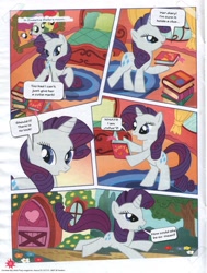 Size: 1211x1600 | Tagged: safe, apple bloom, rarity, rufus, scootaloo, sweetie belle, pony, unicorn, comic, cutie mark crusaders, diary, female, german comic, mare, official, photo, solo, totally rufus, translation