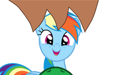 Size: 2312x1430 | Tagged: safe, artist:dashiesparkle, derpibooru import, rainbow dash, oc, oc:ian, pegasus, pony, offscreen character, pov, vector