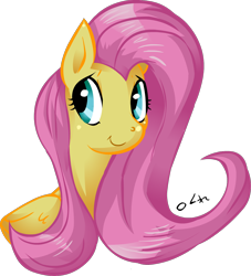 Size: 1182x1300 | Tagged: safe, artist:buttercupsaiyan, artist:dotkwa, fluttershy, pegasus, pony, female, mare, simple background, smiling, solo, transparent background