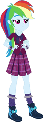 Size: 202x565 | Tagged: safe, artist:ra1nb0wk1tty, derpibooru import, rainbow dash, equestria girls, alternate universe, clothes, crystal prep academy uniform, school uniform, simple background, solo