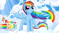 Size: 1600x900 | Tagged: safe, artist:nrgforce, rainbow dash, pegasus, pony, detailed background, female, mare, solo