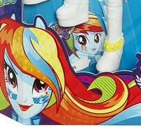 Size: 201x181 | Tagged: safe, derpibooru import, screencap, rainbow dash, equestria girls, friendship games, box, doll, lipstick, looking at you, ponied up, pony ears, smiling, toy