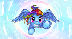 Size: 1950x1072 | Tagged: safe, artist:gsphere, rainbow dash, pegasus, pony, detailed background, female, mare, solo