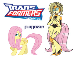 Size: 900x695 | Tagged: safe, artist:inspectornills, fluttershy, pegasus, pony, robot, crossover, female, flutterbot, simple background, transformares, transformers, transformers animated, white background