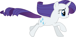 Size: 8195x4040 | Tagged: safe, artist:quanno3, rarity, pony, unicorn, absurd resolution, female, mare, profile, running, simple background, solo, transparent background, vector