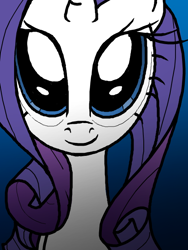 Size: 480x640 | Tagged: safe, artist:that-technique, rarity, pony, unicorn, female, gradient background, looking at you, mare, smiling, solo
