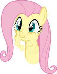 Size: 800x1035 | Tagged: artist needed, safe, fluttershy, pegasus, pony, female, mare, simple background, solo, wat, white background