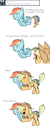 Size: 800x2036 | Tagged: safe, artist:redesine, derpibooru import, applejack, rainbow dash, earth pony, pegasus, pony, appledash, ask, ask applejack and rainbow dash, female, friendshipping, lesbian, sleeping, tumblr