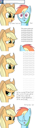 Size: 900x3205 | Tagged: safe, artist:redesine, derpibooru import, applejack, rainbow dash, earth pony, pegasus, pony, ask, ask applejack and rainbow dash, tumblr