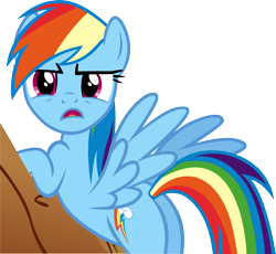 Size: 1586x1458 | Tagged: safe, artist:leapingriver, derpibooru exclusive, rainbow dash, pegasus, pony, annoyed, plot, rock, simple background, solo, transparent background, vector