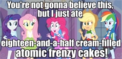 Size: 960x468 | Tagged: safe, derpibooru import, applejack, fluttershy, pinkie pie, rainbow dash, rarity, equestria girls, image macro, meme, pinkie has a crazy idea, the grim adventures of billy and mandy