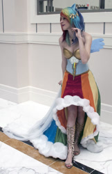 Size: 517x800 | Tagged: safe, artist:flying-fox, rainbow dash, human, cosplay, irl, irl human, photo