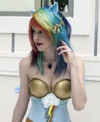 Size: 652x800 | Tagged: safe, artist:flying-fox, rainbow dash, human, cosplay, irl, irl human, photo