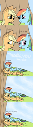 Size: 1200x4535 | Tagged: safe, artist:redesine, derpibooru import, applejack, rainbow dash, earth pony, pegasus, pony, appledash, ask, ask applejack and rainbow dash, female, lesbian, shipping, tumblr