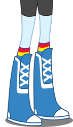 Size: 1471x2550 | Tagged: safe, derpibooru import, rainbow dash, equestria girls, boots, clothes, legs, pictures of legs, simple background, socks, solo, transparent background