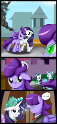 Size: 1024x2217 | Tagged: safe, artist:emeraldpony, fancypants, rarity, oc, oc:kydose, changeling, pony, unicorn, a canterlot wedding, canon x oc, comic, female, male, raridose, shipping, straight