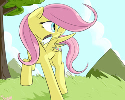 Size: 1280x1024 | Tagged: safe, artist:swomswom, fluttershy, pegasus, pony, female, happy, mare, smiling, solo