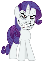 Size: 627x900 | Tagged: safe, rarity, pony, unicorn, draw on me, female, horn, mare, rage, white coat