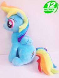 Size: 375x500 | Tagged: safe, artist:onlyfactory, rainbow dash, bootleg, irl, photo, plushie, solo