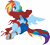 Size: 6693x6000 | Tagged: safe, artist:dfectivedvice, artist:serenawyr, rainbow dash, pegasus, pony, absurd resolution, clothes, colored, glare, rogue, scarf, simple background, solo, tattoo, transparent background, vector