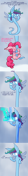 Size: 1000x6160 | Tagged: safe, artist:heir-of-rick, derpibooru import, pinkie pie, rainbow dash, windigo, absurd resolution, aurora dash, big ears, clothes, comic, miss pie's monsters, scarf, snow, species swap, tumblr, tumblr comic, winter