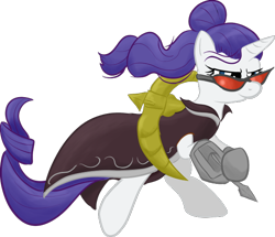 Size: 600x517 | Tagged: safe, artist:infernaldalek, rarity, pony, unicorn, glasses, league of legends, simple background, solo, transparent background, vayne