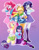 Size: 2153x2786 | Tagged: safe, artist:shinta-girl, derpibooru import, angel bunny, applejack, fluttershy, pinkie pie, rainbow dash, rarity, twilight sparkle, equestria girls, mane six