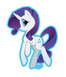 Size: 510x596 | Tagged: safe, artist:dinkelion, rarity, pony, unicorn, female, horn, mare, solo, white coat