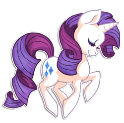 Size: 438x432 | Tagged: safe, artist:griffsnuff, rarity, pony, unicorn, eyes closed, female, solo