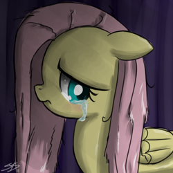 Size: 900x900 | Tagged: safe, artist:speccysy, fluttershy, pegasus, pony, crying, female, mare, solo