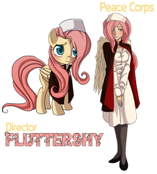 Size: 1398x1548 | Tagged: safe, artist:the-orator, fluttershy, cape, clothes, hat, humanized, nurse hat, peace corps