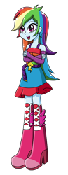 Size: 668x1724 | Tagged: safe, artist:drinkyourvegetable, rainbow dash, equestria girls, boots, clothes, dress, fall formal outfits, simple background, skirt, solo, transparent background