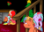 Size: 2000x1450 | Tagged: safe, artist:tomcolt15, big macintosh, rainbow dash, oc, earth pony, pegasus, pony, annoyed, christmas, christmas tree, cuddling, fireplace, frown, hat, holly, holly mistaken for mistletoe, male, offspring, parent:big macintosh, parent:rainbow dash, parents:rainbowmac, rainbowmac, santa hat, shipping, snuggling, stallion, straight, tree, yawn